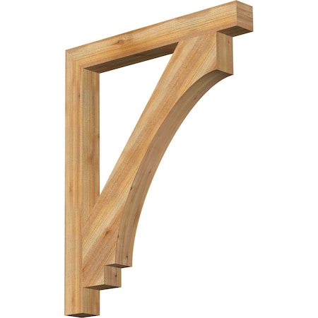 Ekena Millwork Imperial Block Rough Sawn Bracket, Western Red Cedar, 4"W x 36"D x 44"H BKT04X36X44IMP05RWR